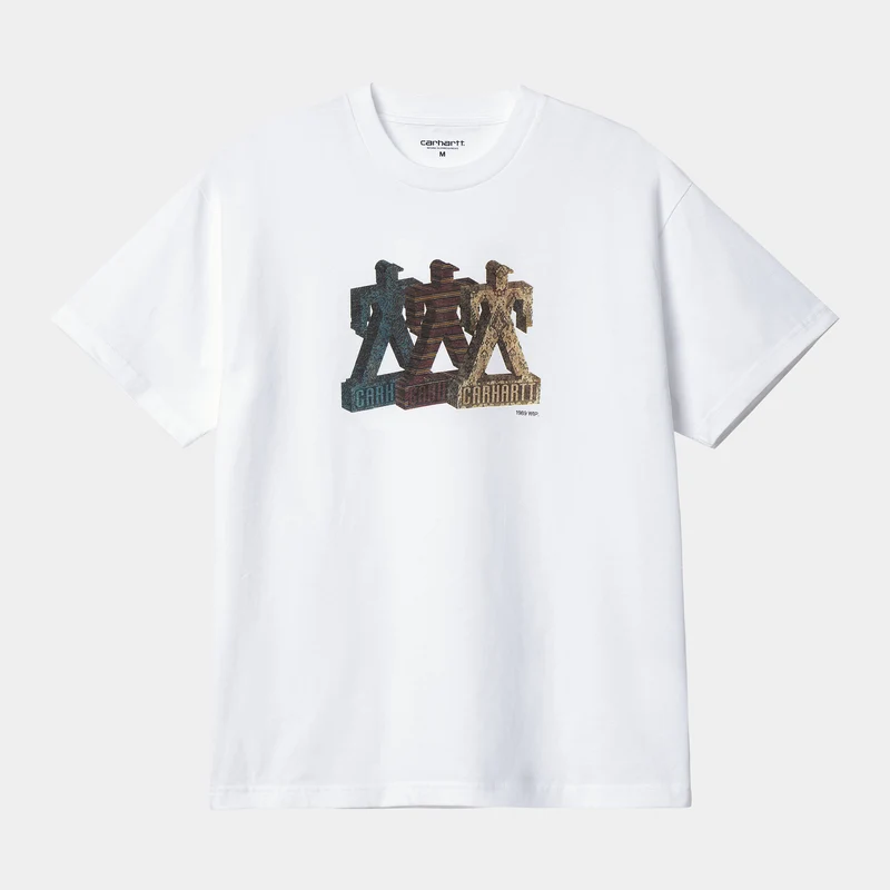 Carhartt WIP Gebouwd biologisch T-shirt voor heren - wit