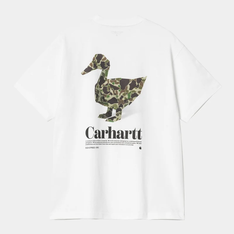 Carhartt WIP Heren Fold Duck T-shirt - Wit