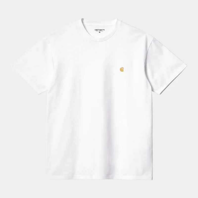 Carhartt WIP Heren Chase T-shirt met korte mouwen - Wit / Goud