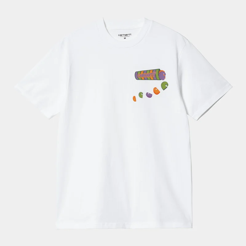 Carhartt WIP Heren T-shirt met korte mouwen en Frolo-vlag - Wit