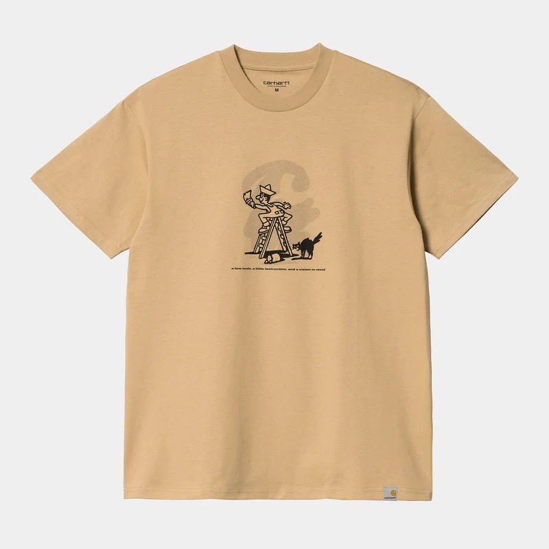 Carhartt WIP Heren Lucky Painter Biologisch Katoenen T-shirt - Dusty Hamilton Bruin