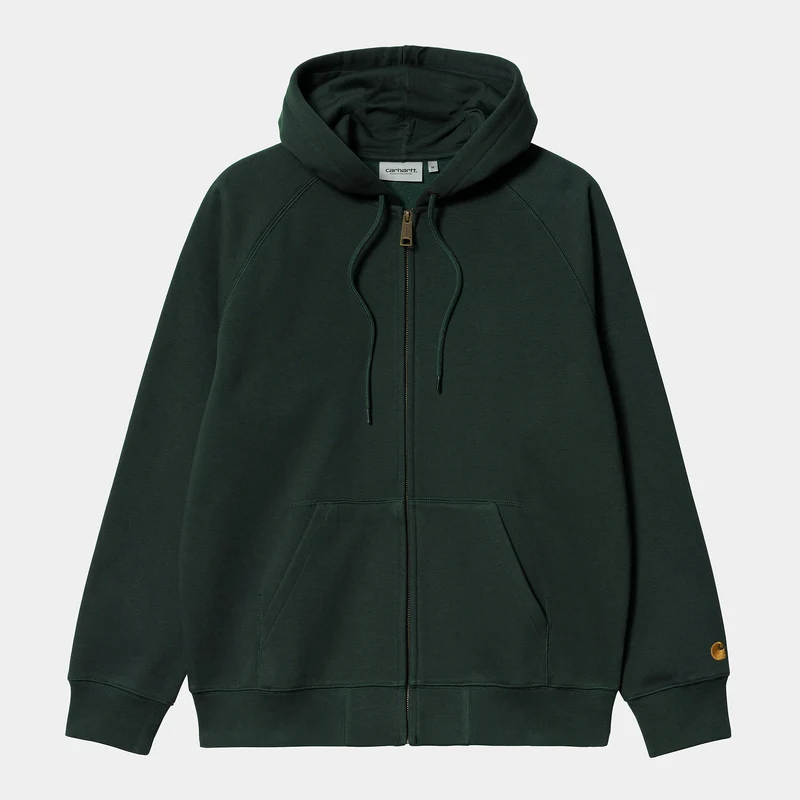 Carhartt WIP Chase-jack met capuchon voor heren - Juniper / goud