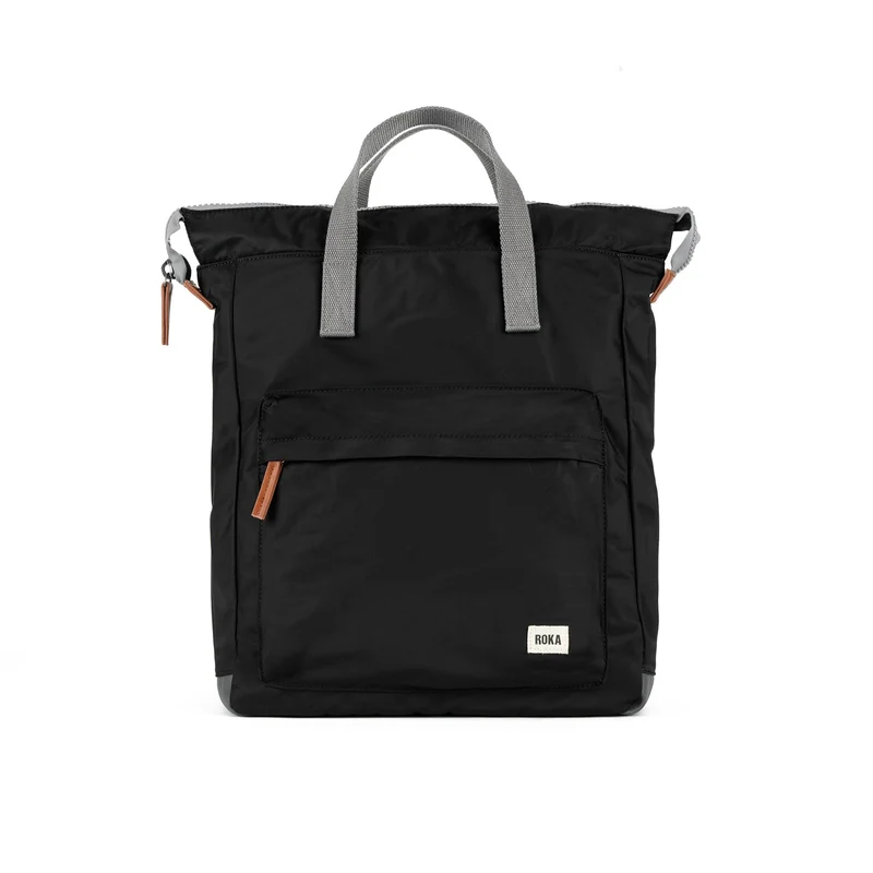 ROKA Bantry Grote zwarte tas van gerecycled nylon.