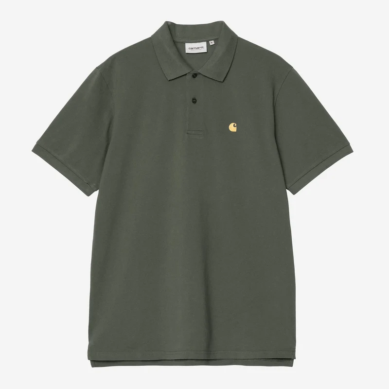 Carhartt WIP Heren Chase Piqué Polo Shirt met korte mouwen | Leaf