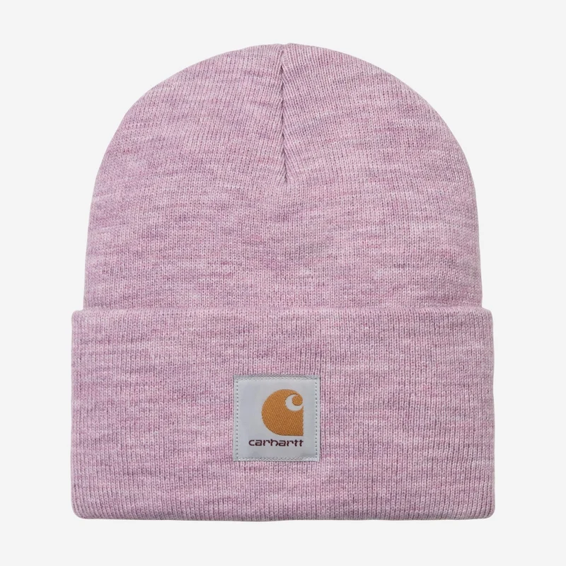 Carhartt WIP Unisex acryl horlogemuts | Zacht paars gemêleerd