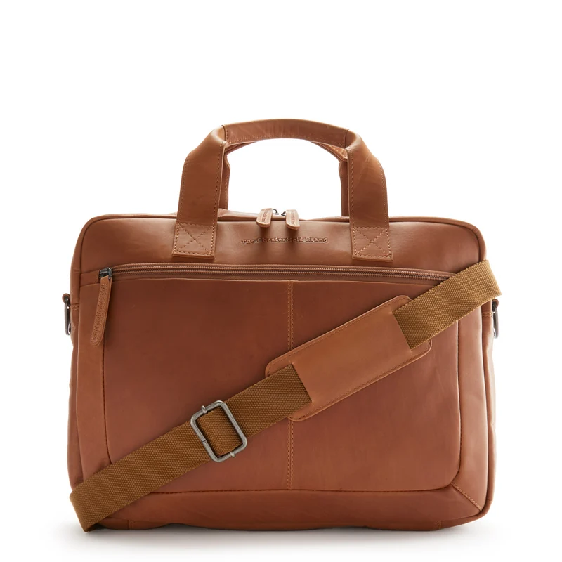 The Chesterfield Brand Calvi Cognac Leather Laptop Bag C40.103331