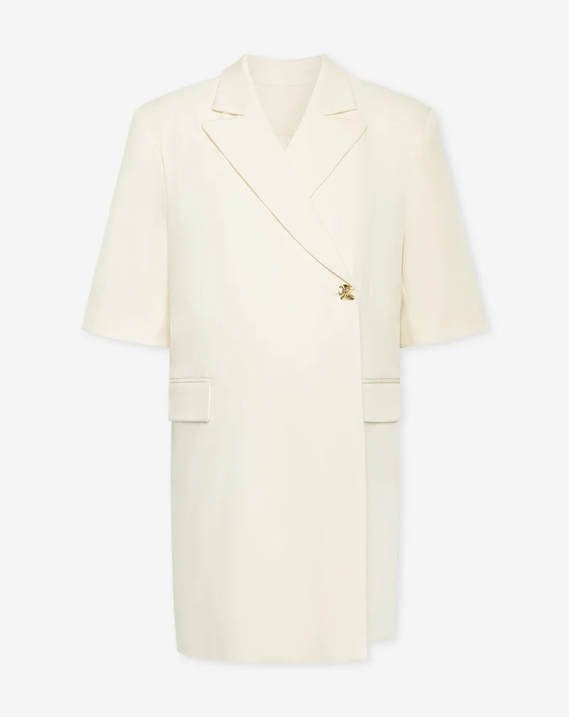 FANCY BUTTON BLAZER DRESS MATERNITY CRÈME