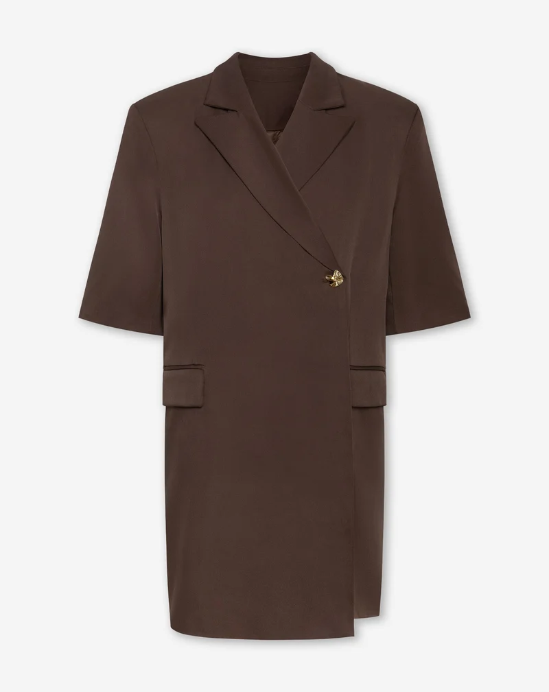 FANCY BUTTON BLAZER DRESS MATERNITY BRUIN