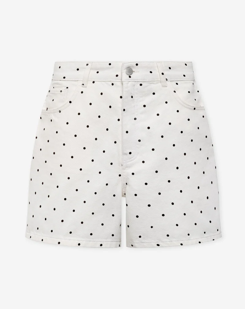 POLKA DOT DENIM SHORT WIT