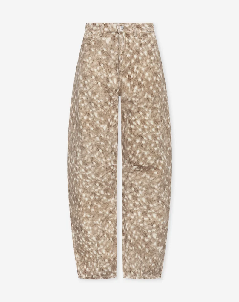 DEER PRINT BARREL LEG BEIGE