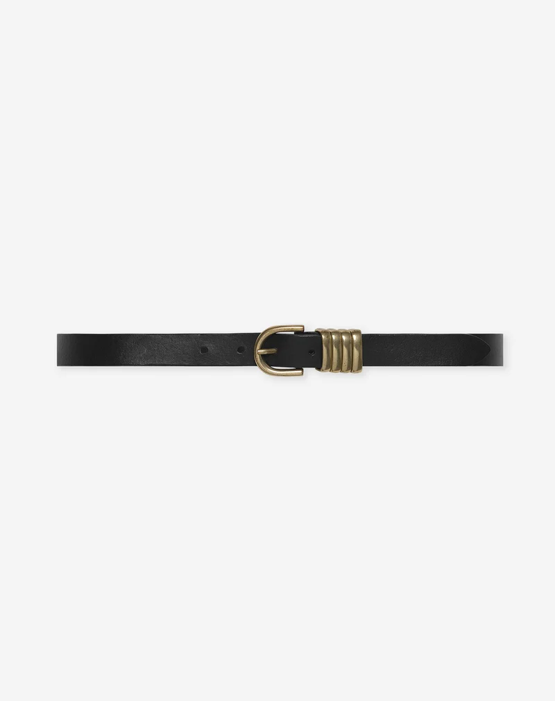 VEERLE LEATHER BELT ZWART