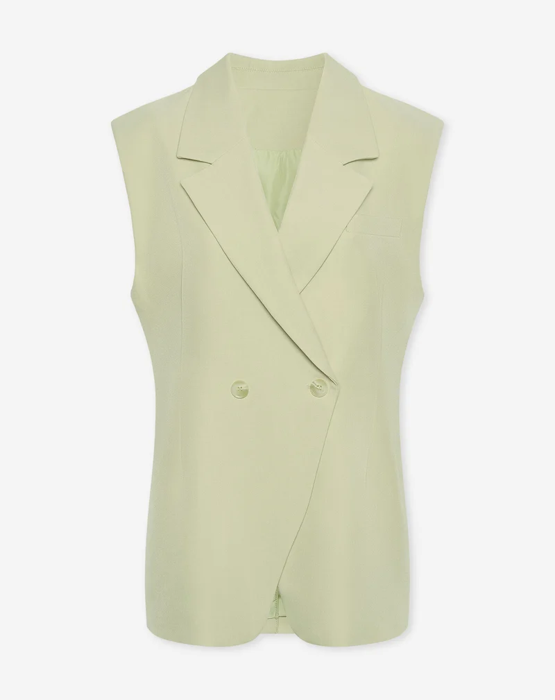 LORNA SLEEVELESS BLAZER PISTACHE