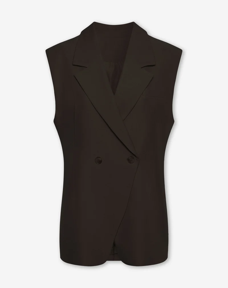LORNA SLEEVELESS BLAZER BRUIN