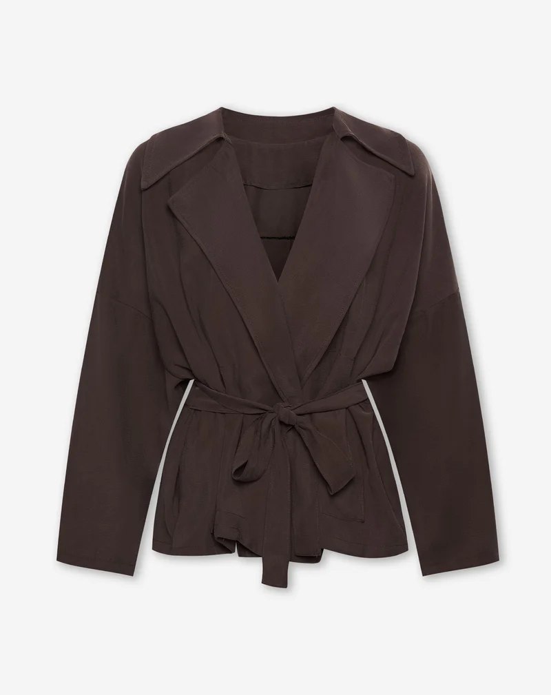 SHELLY VISCOSE JACKET DONKERBRUIN