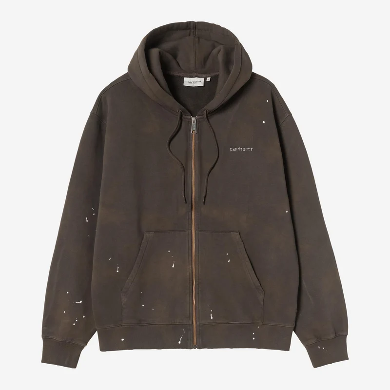 Carhartt WIP Herenjas met capuchon | Tobacco Destroy Wash Splatter