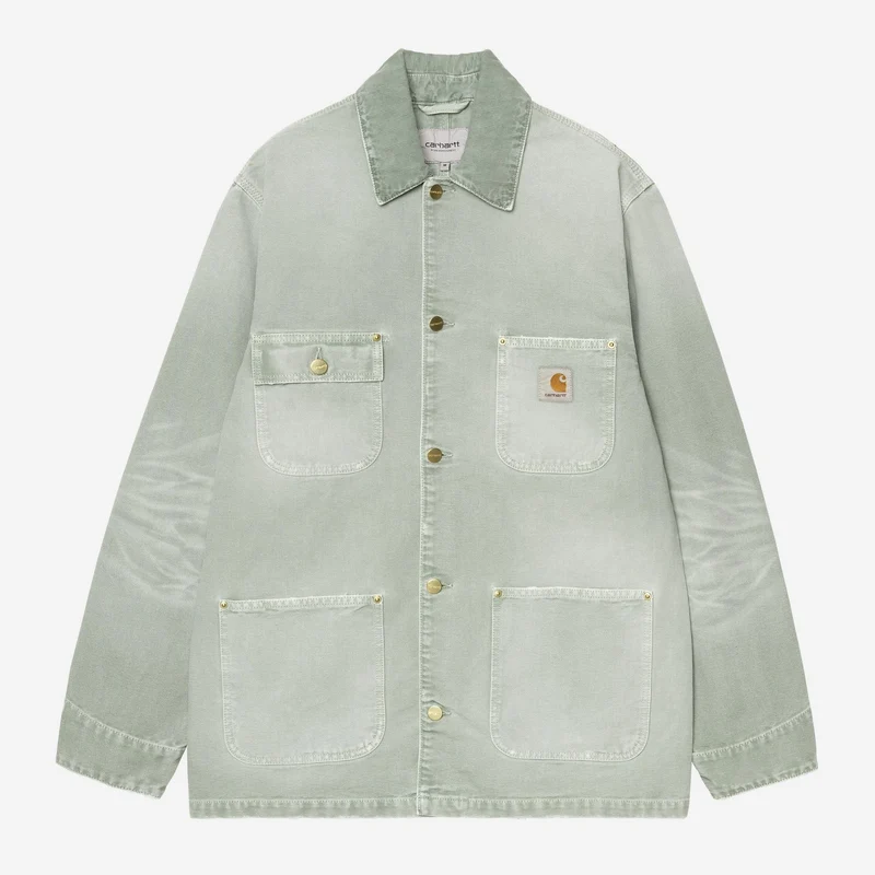 Carhartt WIP OG Chore-jas voor heren | Schaduwgroen met Destroy Wash-effect