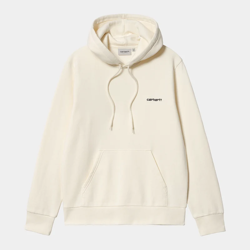 Carhartt WIP Heren Script Borduren Sweat Hoodie - Wax / Zwart