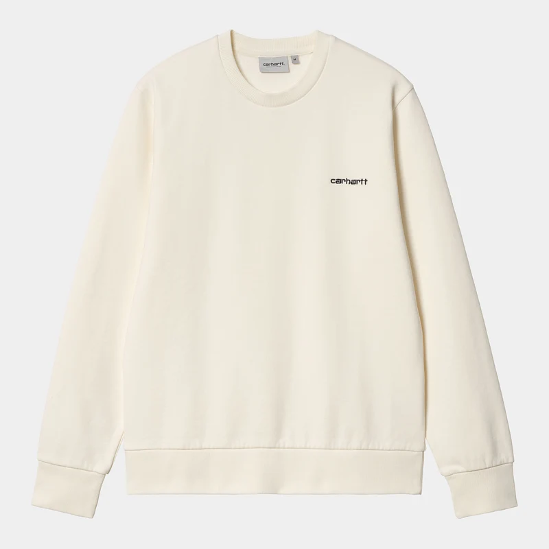 Carhartt WIP Sweattop met scriptborduurwerk voor heren - wax / zwart