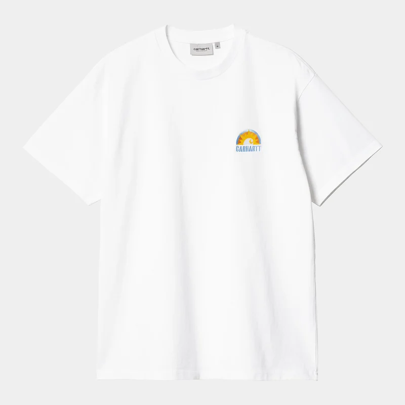 Carhartt WIP Heren Aspen biologisch T-shirt met korte mouwen - wit