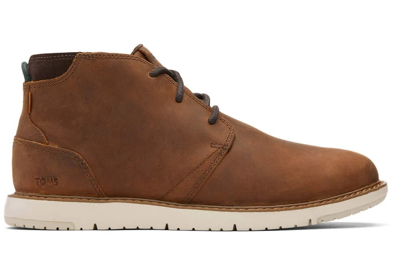 TOMS Navi lederen herenlaars - Topaas bruin