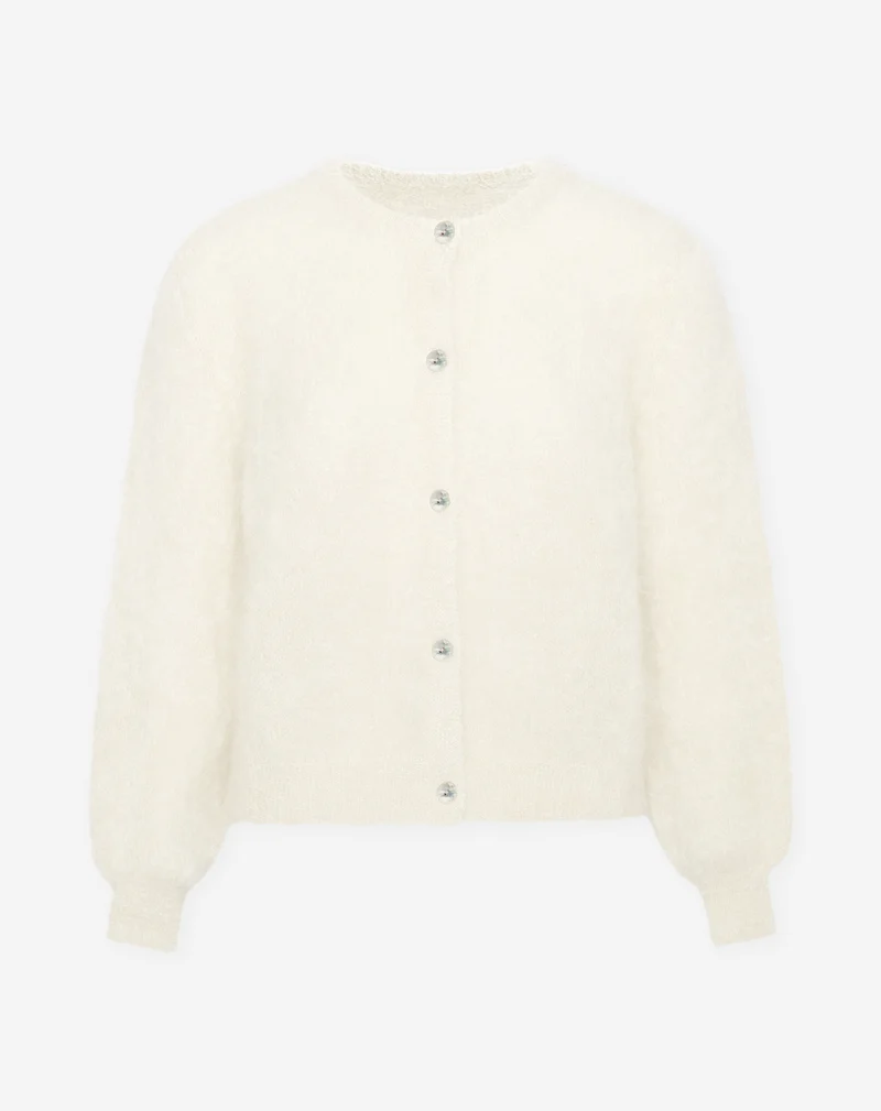 MOHAIR CARDIGAN CRÈME
