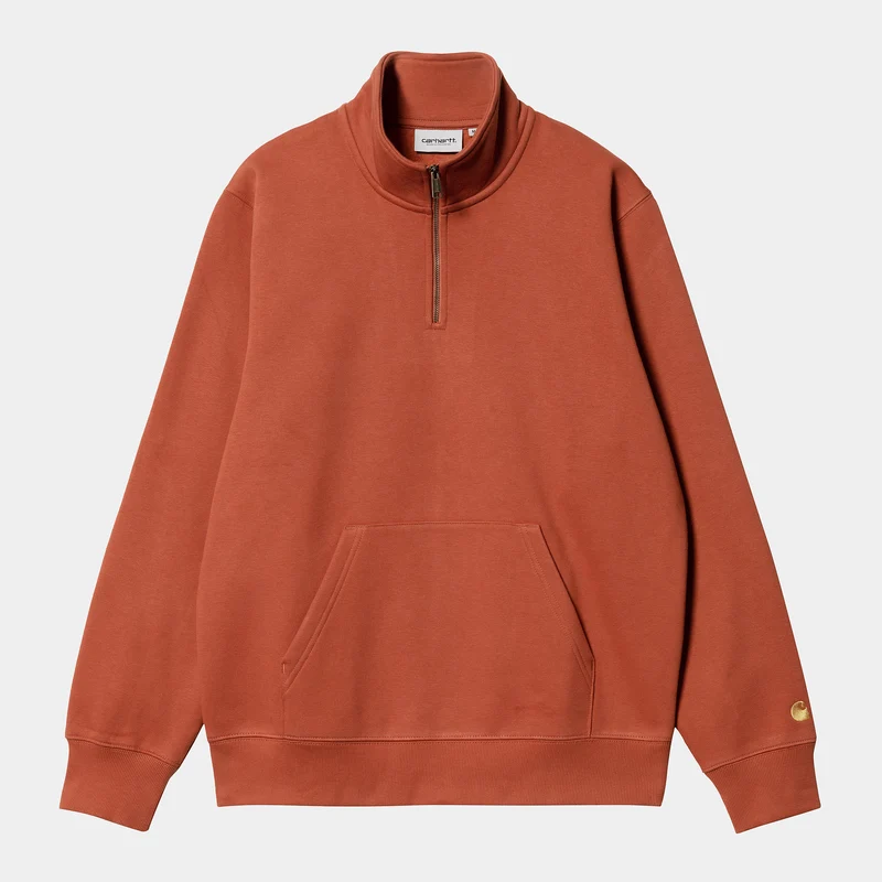 Carhartt WIP Heren Chase Zip Sweat Top - Phoenix / Goud