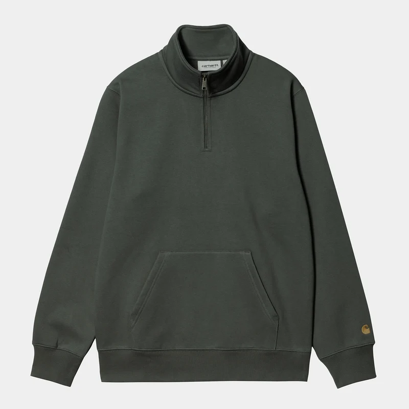 Carhartt WIP Heren Chase Zip Sweat Top - Jura / Goud