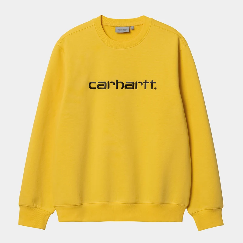 Carhartt WIP HEREN Carhartt WIP Sweattop - Boterbloem / Zwart