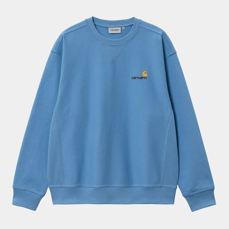 Carhartt WIP HEREN American Script Sweatshirt - Zwembad