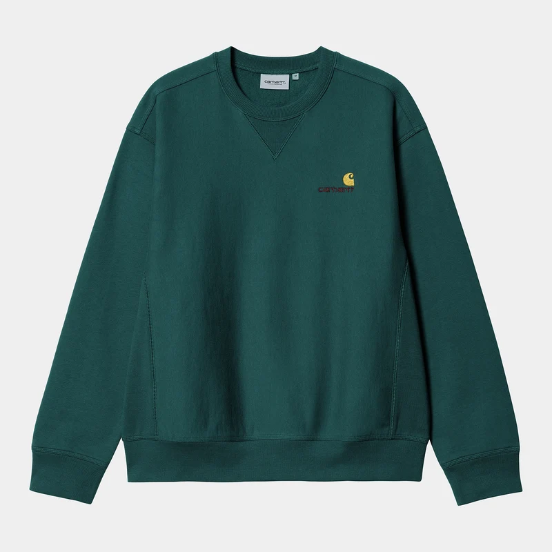 Carhartt WIP HEREN American Script Sweatshirt - Botanisch