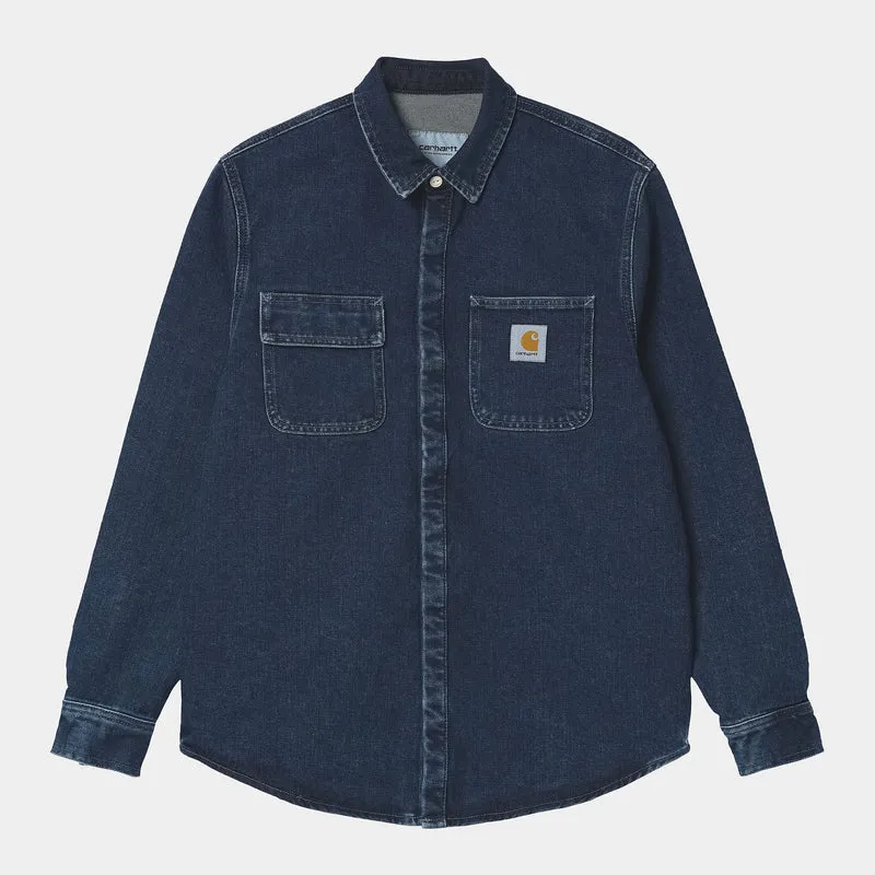 Carhartt WIP Heren Salinac overhemdjack - blauwe steen gewassen