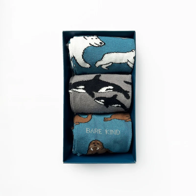 Bare Kind Cadeauverpakking met Arctic Bamboo sokken | 3 stuks