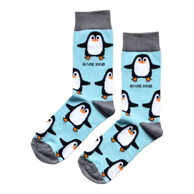 Bare Kind Red de pinguïn bamboe sokken