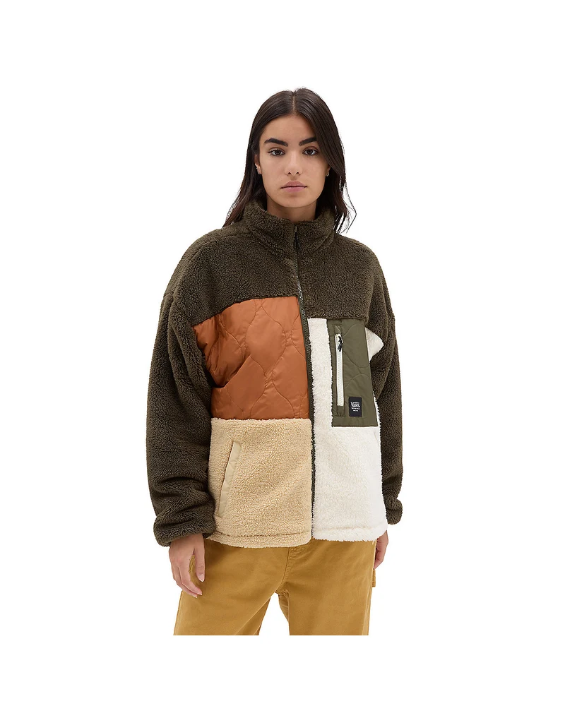 VANS Dames Vertex Mix Sherpa-jas - Druivenblad