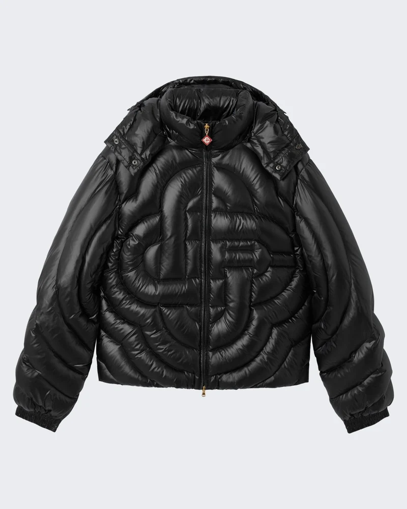 Heren Quilted Puffer Jacket Zwart