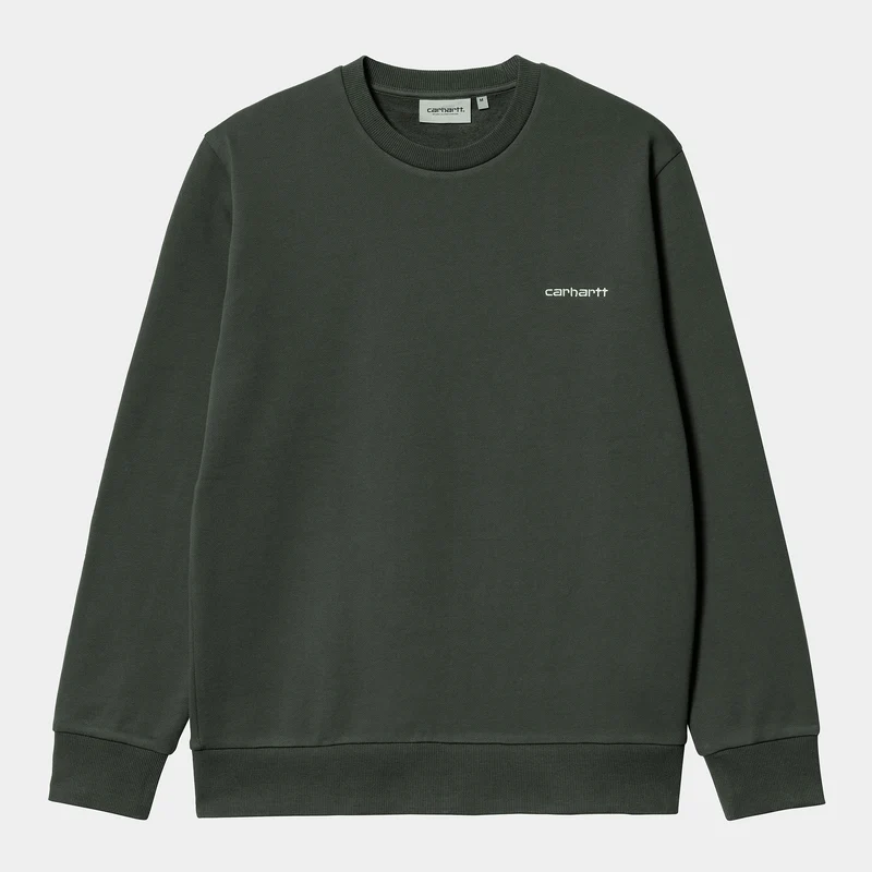 Carhartt WIP Sweattop met scriptborduurwerk voor heren - Buxus