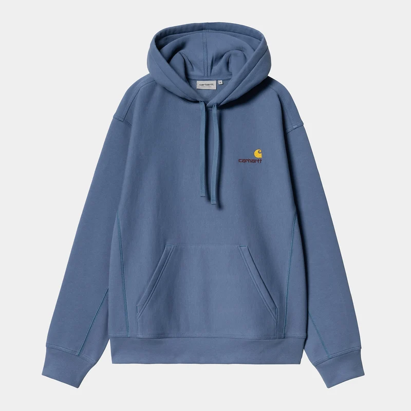Carhartt WIP HEREN American Script Hoodie - Blauwe Iris