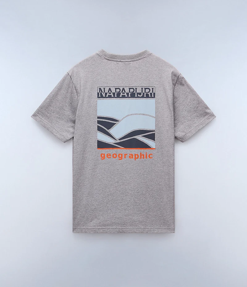 Napapijri Heren Sovana T-shirt - Grijs gemêleerd