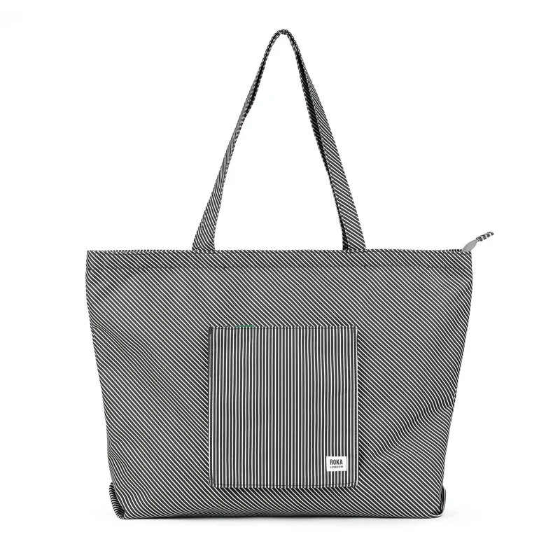 ROKA Portobello N Grote Gerecyclede Katoenen Tas - Gemengd Hickory