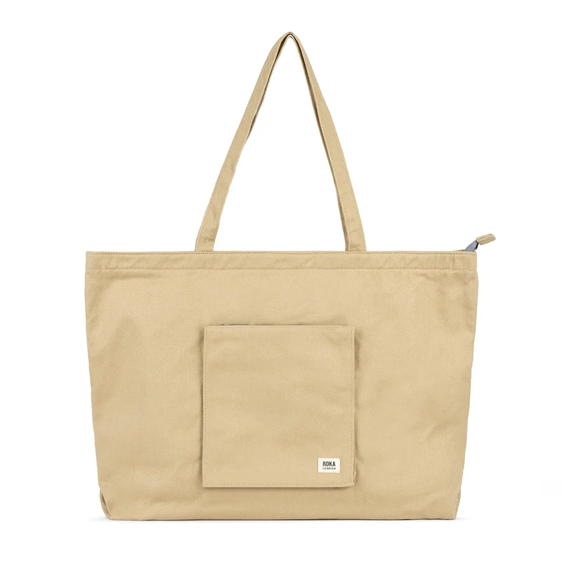 ROKA Portobello N Grote Gerecyclede Katoenen Tas - Khaki