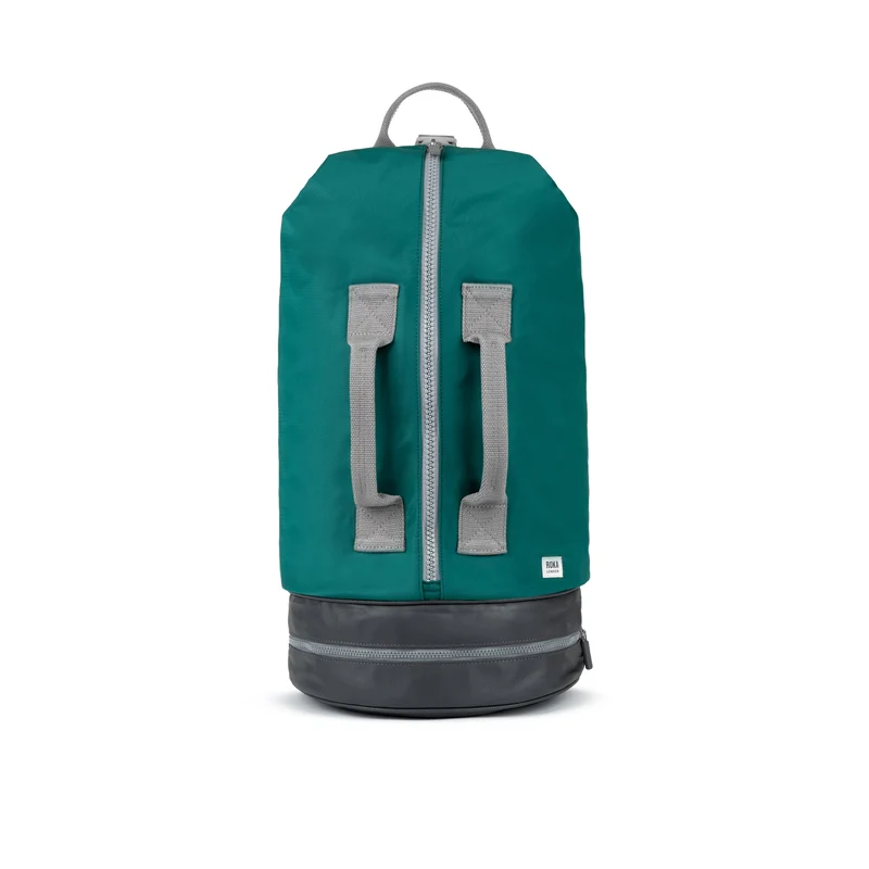 ROKA Heathrow Grote Gerecyclede Canvas Tas - Blauwgroen