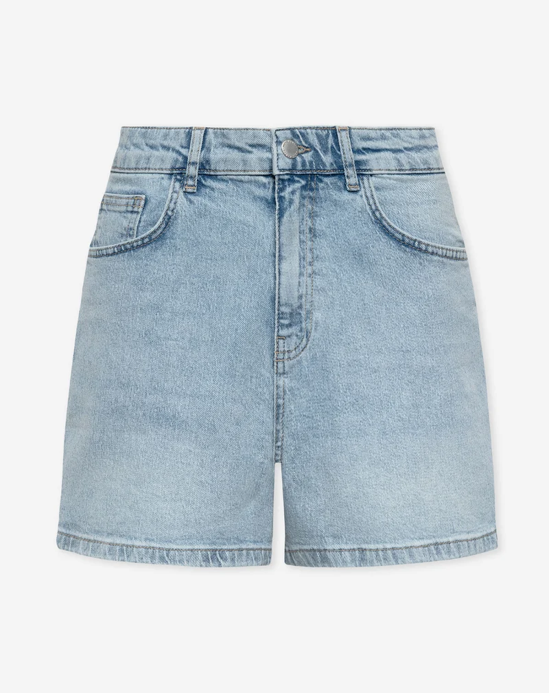 COMFORT MOM DENIM SHORT LICHTBLAUW