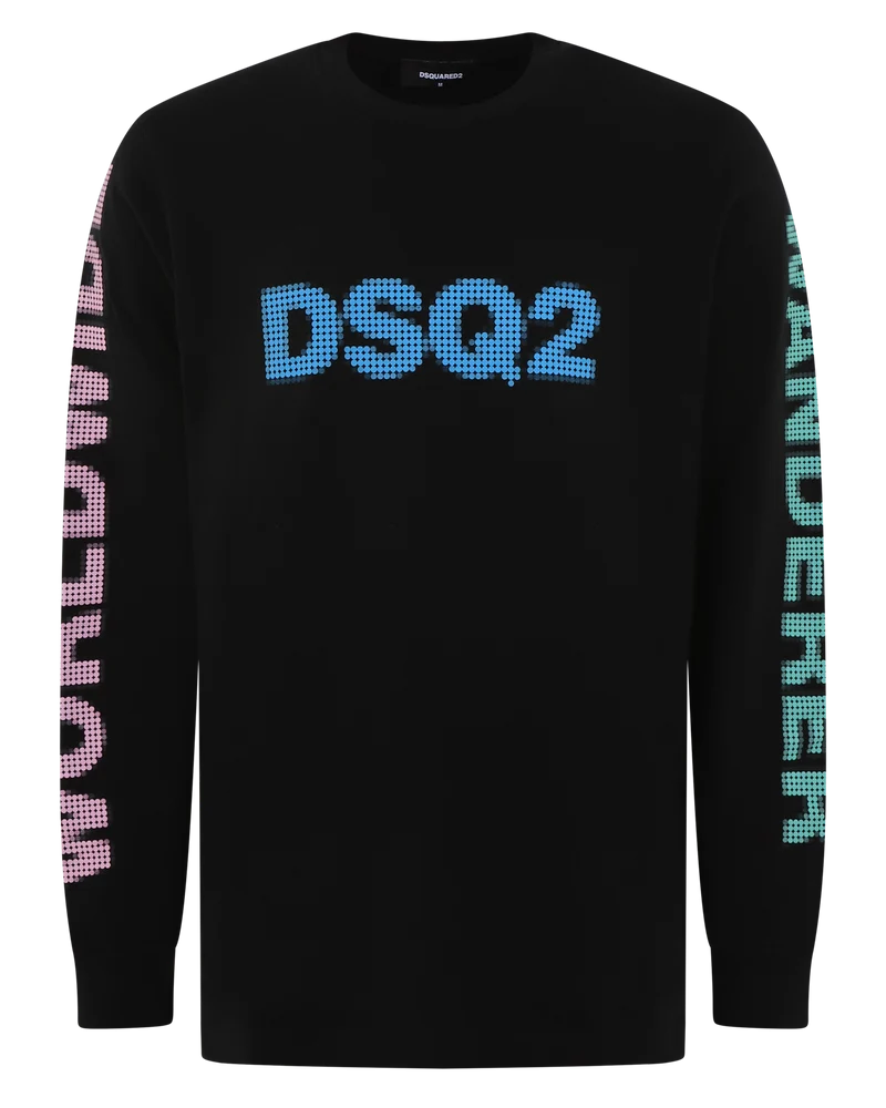 Heren DSQ2 WorldWide Longsleeve Zwar