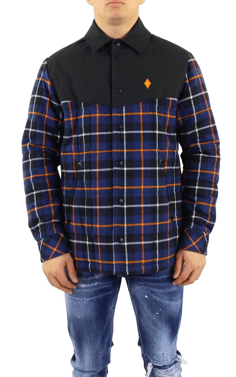 Heren Cross Check Padded Overshirt