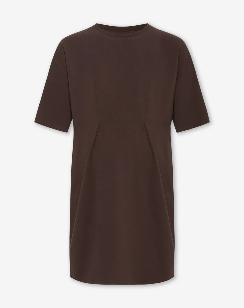 PLEATY DRESS MATERNITY BRUIN