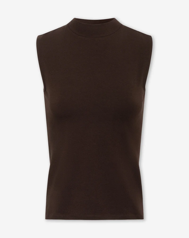 FUNNEL NECK TANKTOP BRUIN