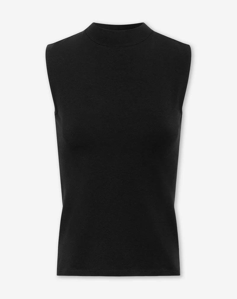 FUNNEL NECK TANKTOP ZWART