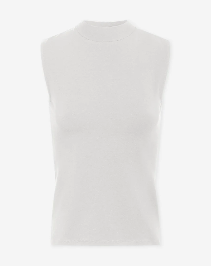 FUNNEL NECK TANKTOP CRÈME