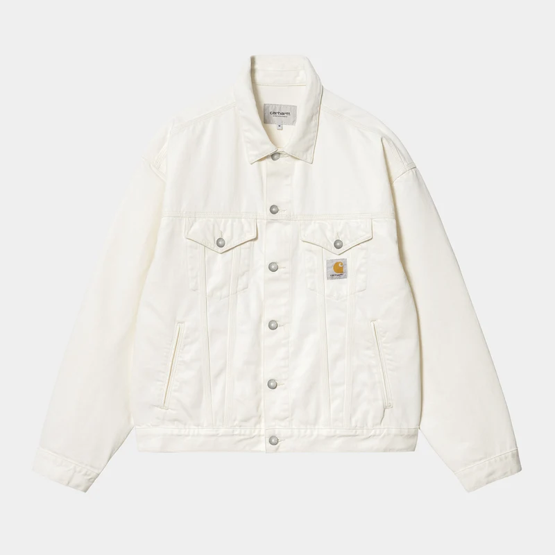 Carhartt WIP Heren Helston-jack - Wit gespoeld