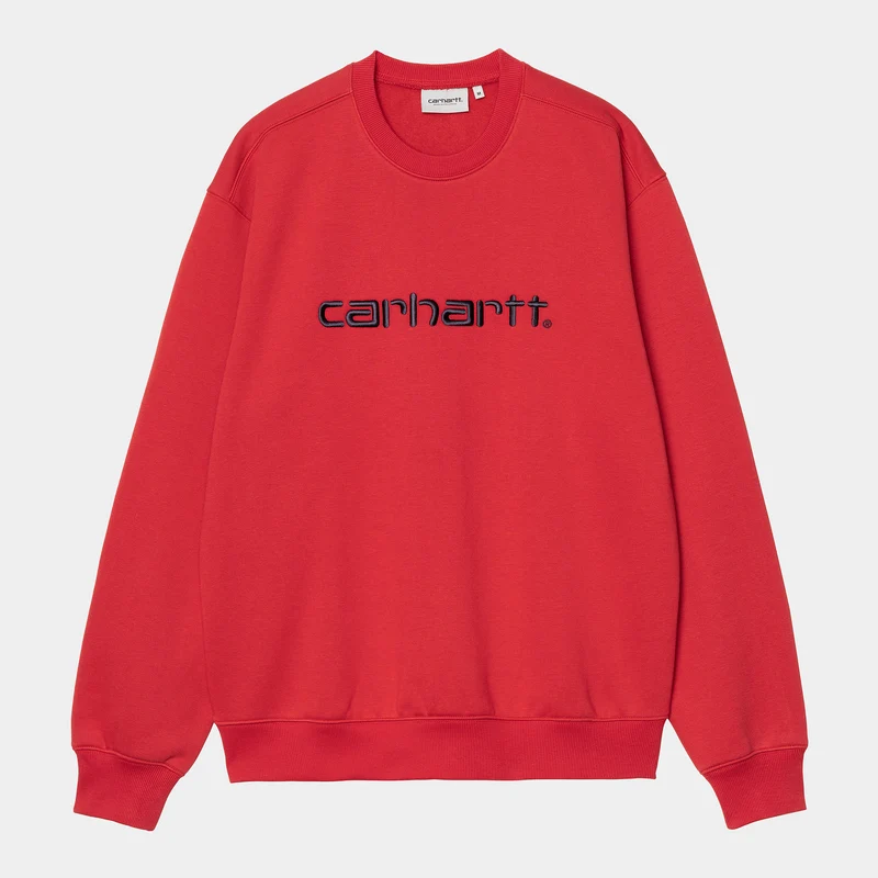 Carhartt WIP HEREN Carhartt WIP Sweat Top - Kers / Ruimte